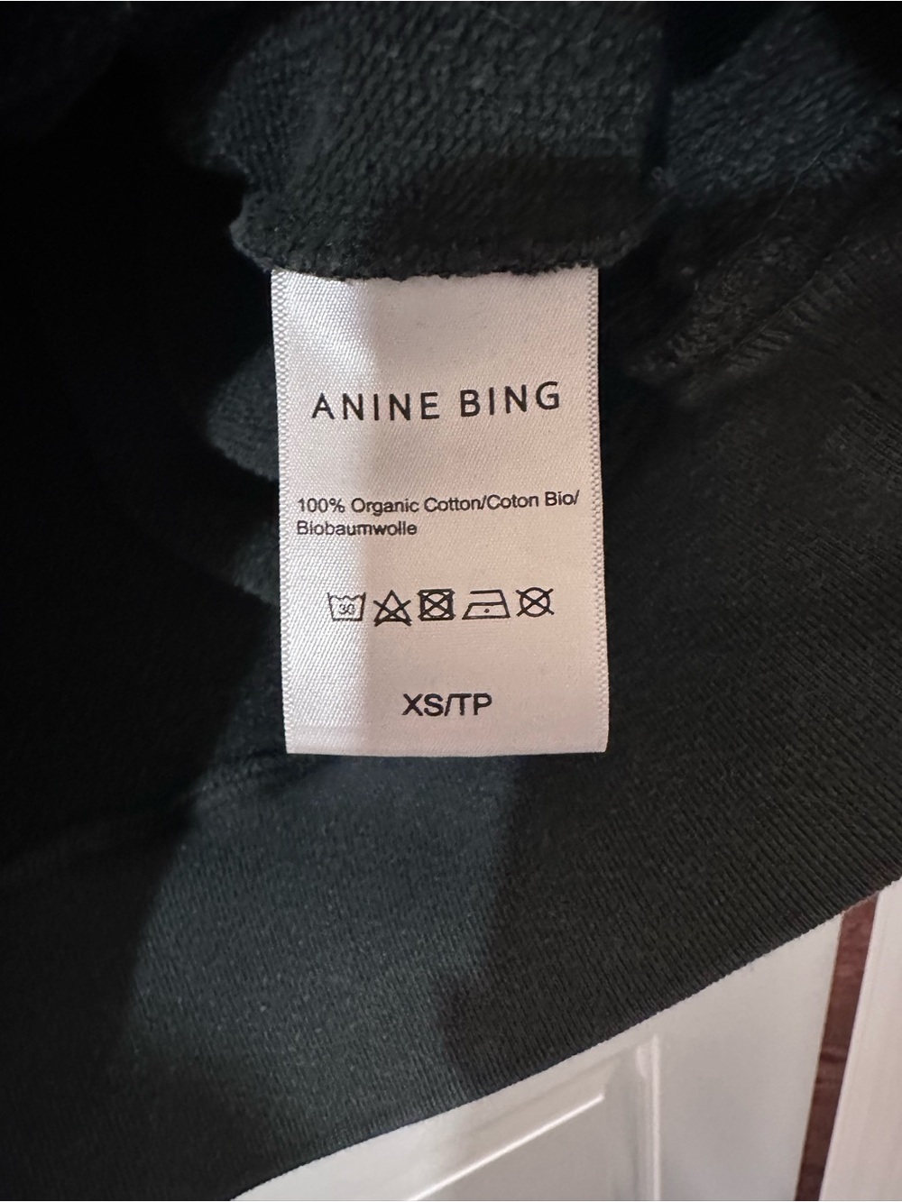 SALE** Anine Bing Charcoal Crewneck with Red Logo and Eagle Graphic - Picture 5 of 7